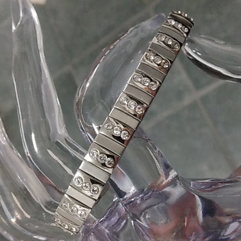 Cubic zirconia bracelet.